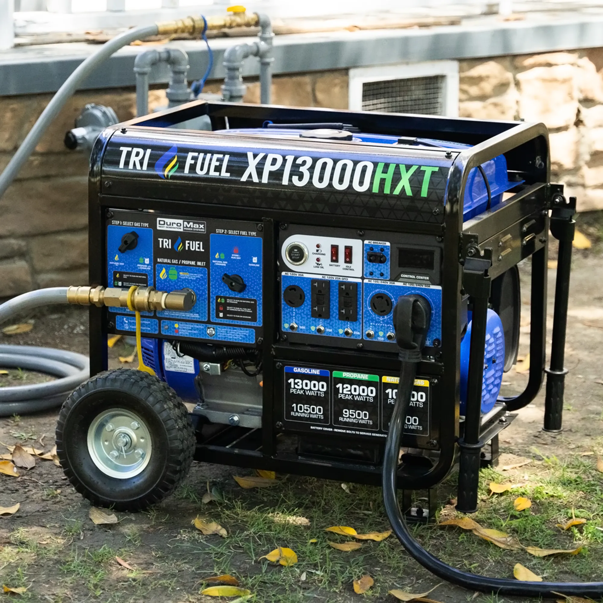 13,000 Watt Tri Fuel Portable HXT Generator w/ CO Alert