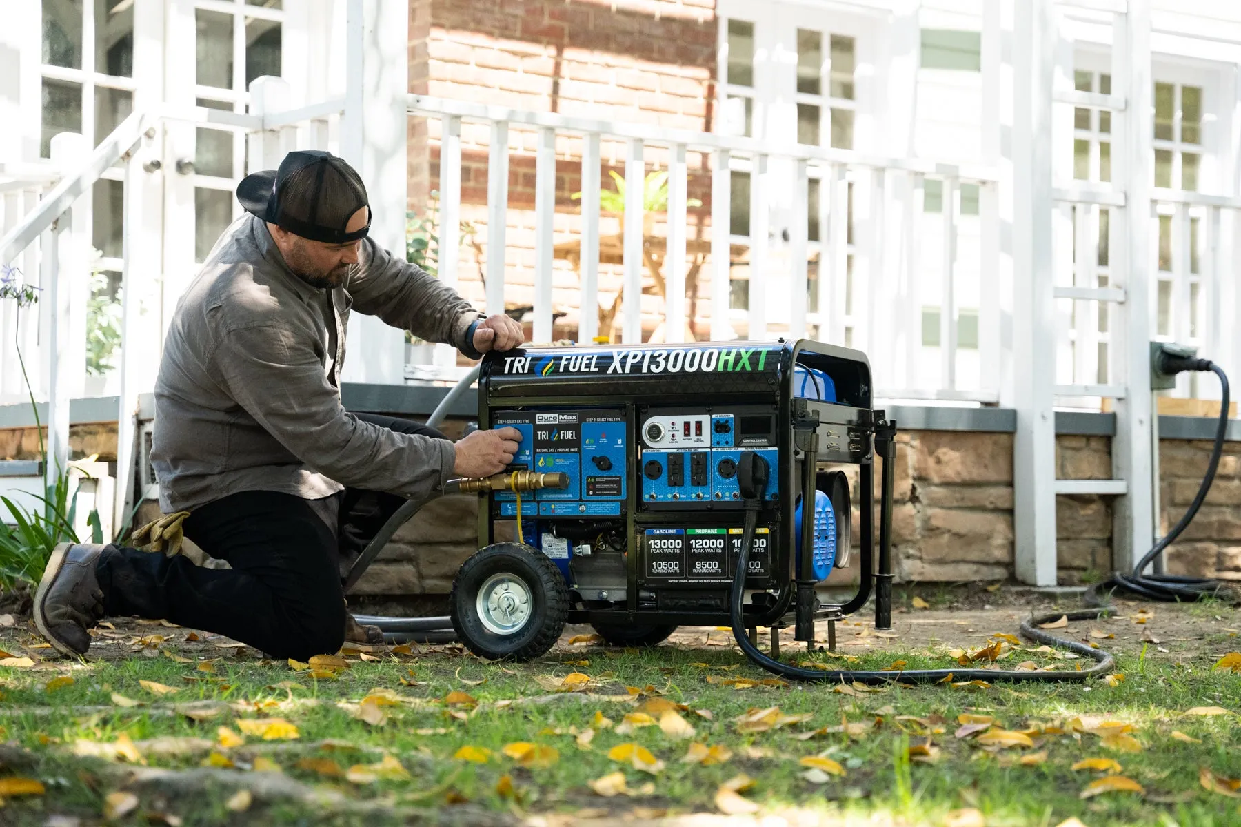 13,000 Watt Tri Fuel Portable HXT Generator w/ CO Alert