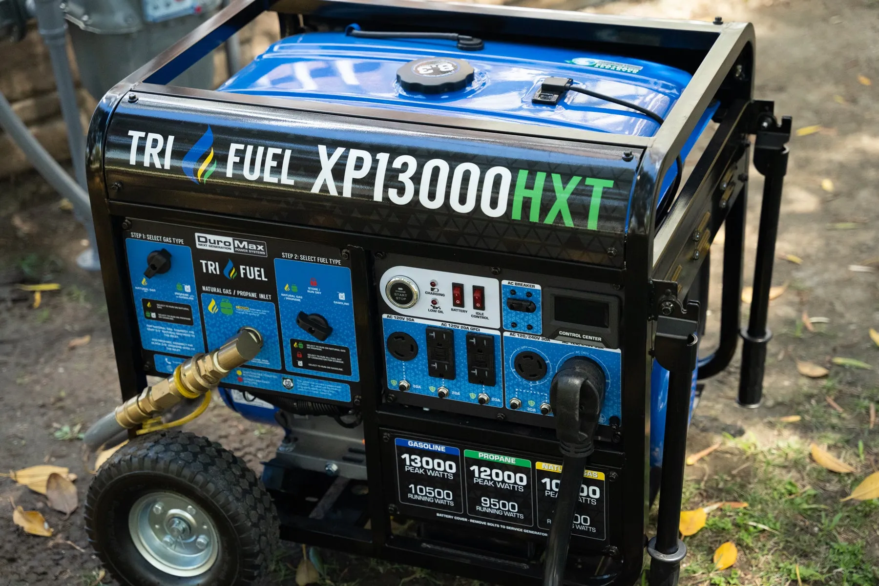 13,000 Watt Tri Fuel Portable HXT Generator w/ CO Alert