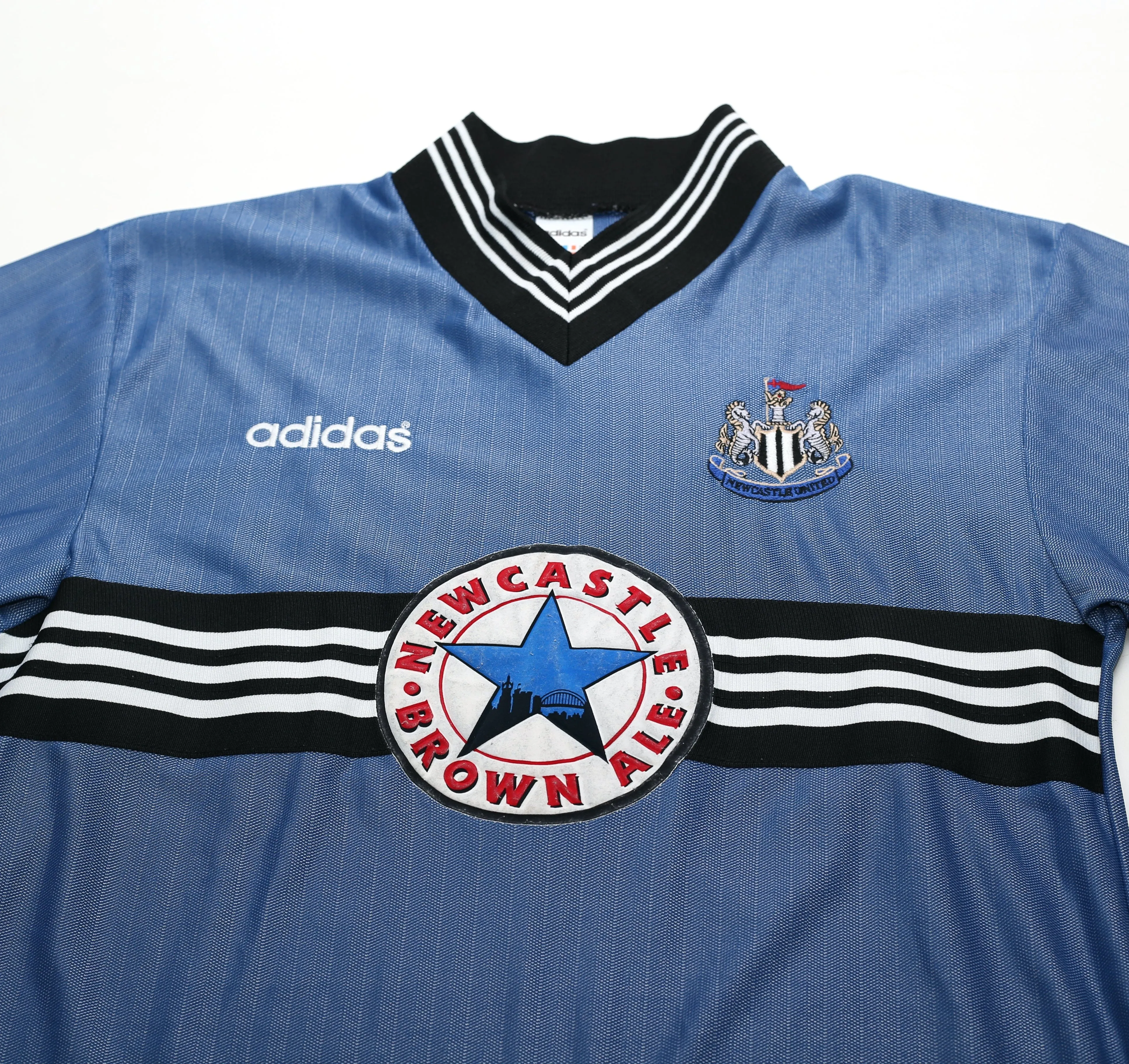 1996/97 GINOLA #14 Newcastle United Vintage adidas Away Football Shirt (M/L)