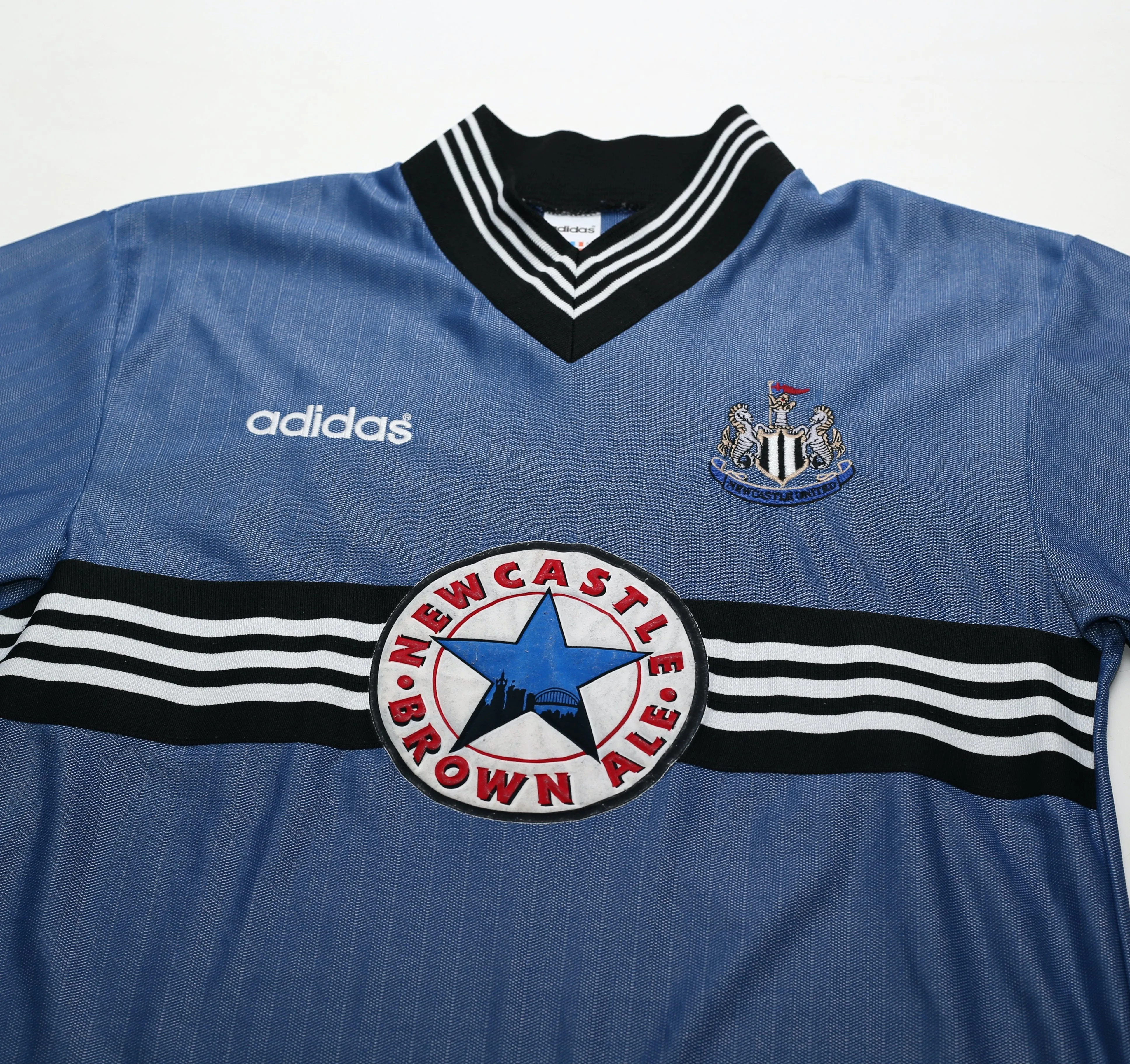 1996/97 GINOLA #14 Newcastle United Vintage adidas Away Football Shirt (M/L)