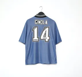 1996/97 GINOLA #14 Newcastle United Vintage adidas Away Football Shirt (M/L)