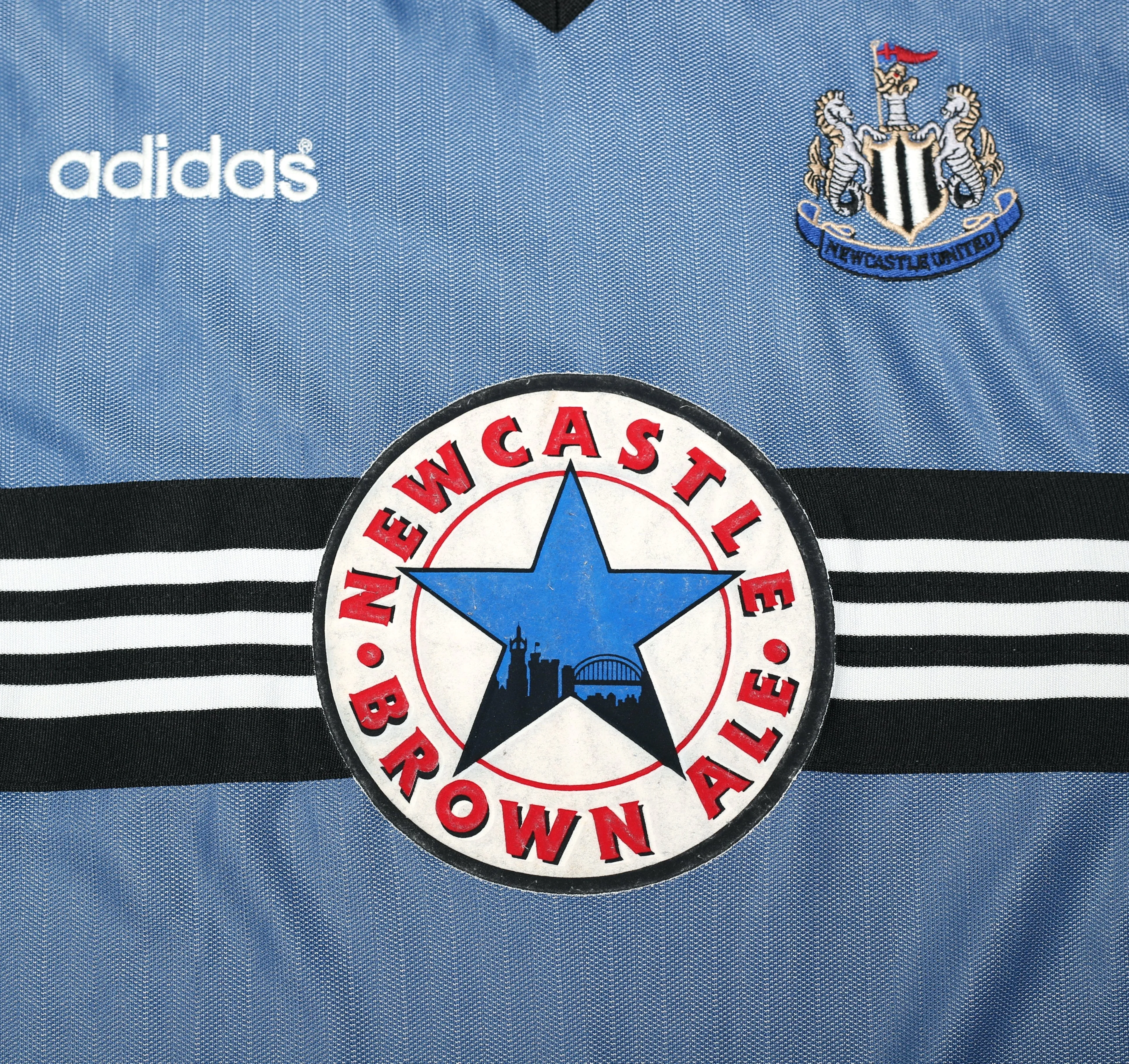 1996/97 GINOLA #14 Newcastle United Vintage adidas Away Football Shirt (M/L)