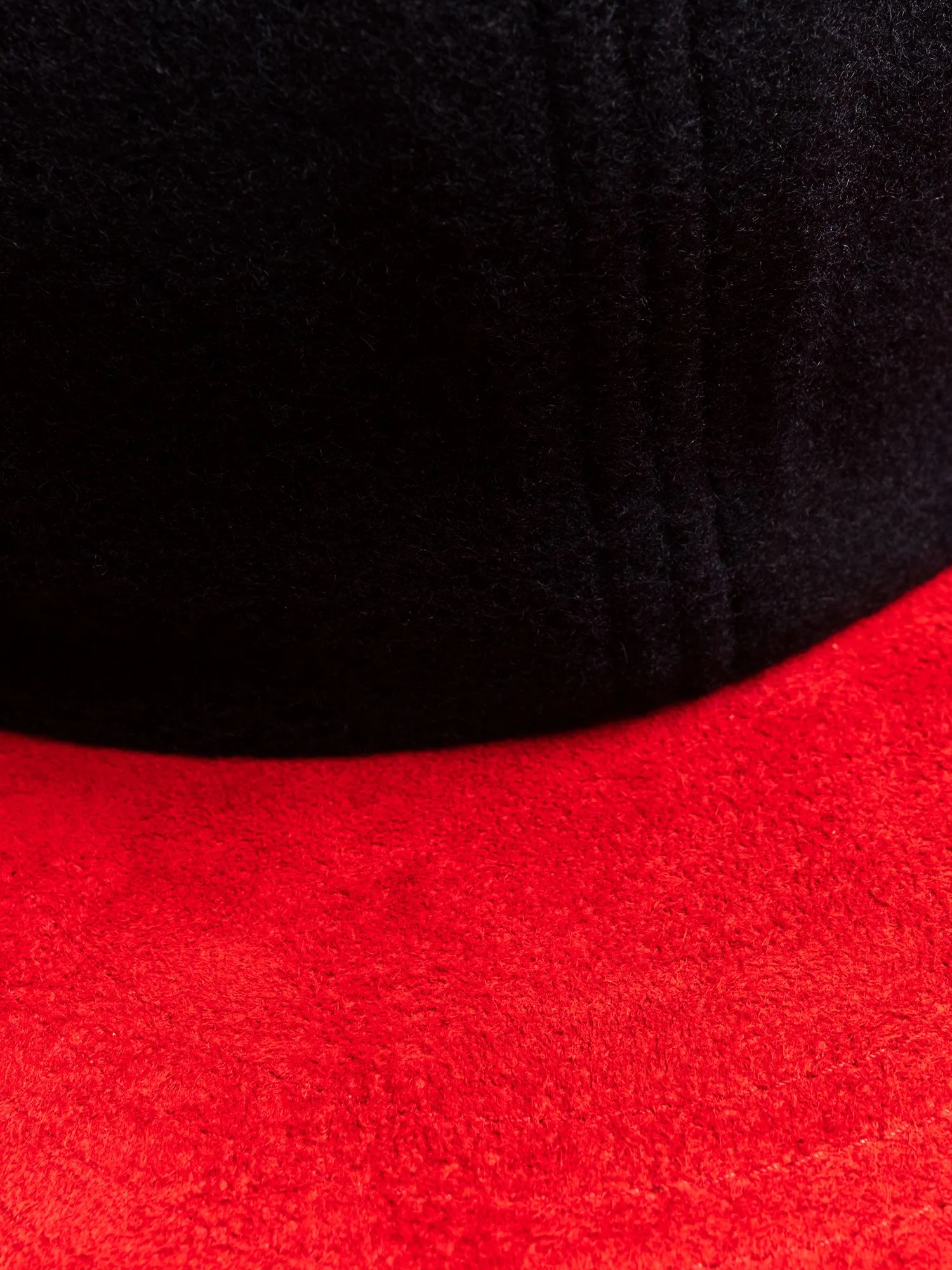 2 Tone Wool Cap in Navy/Red