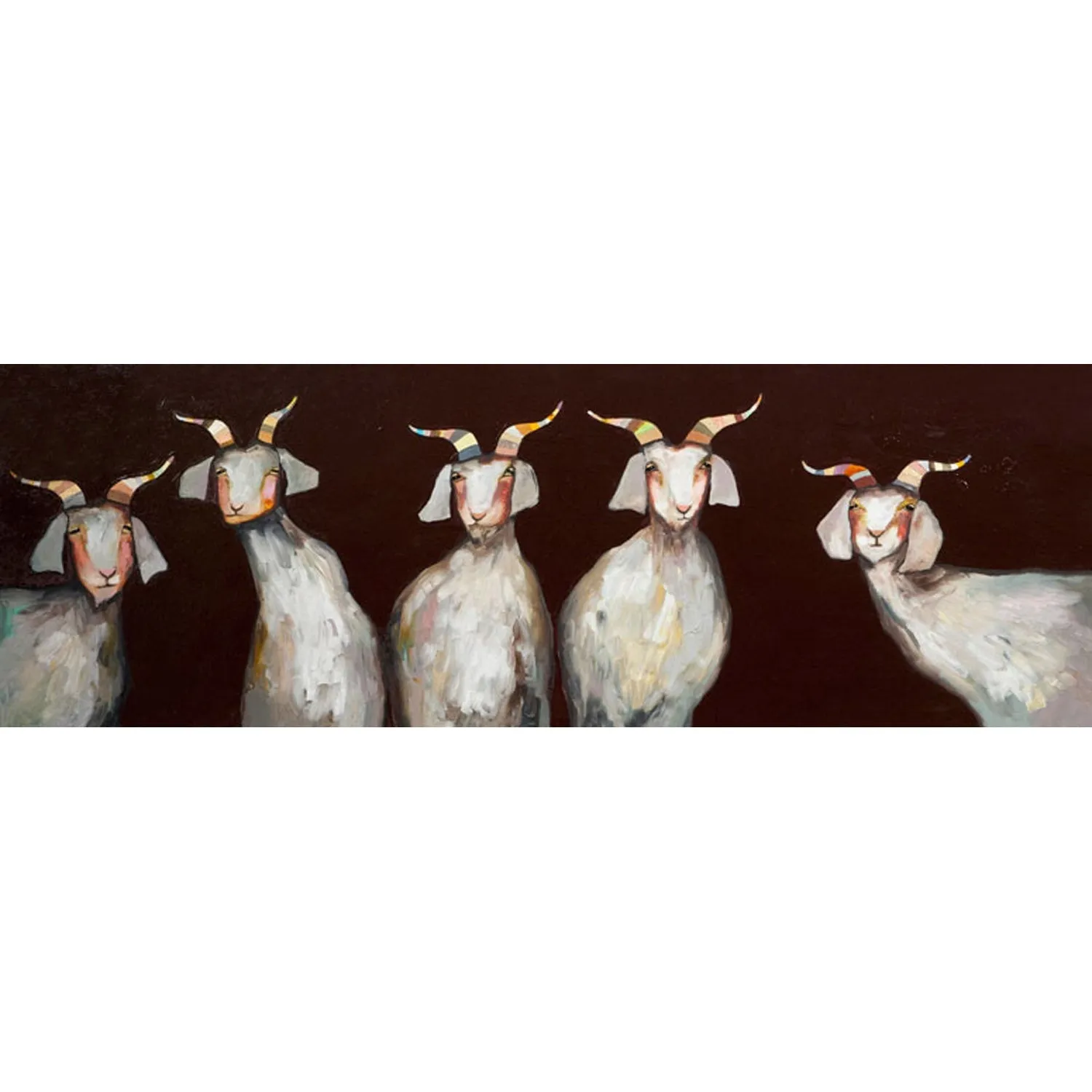 5 Goats Canvas Wall Art