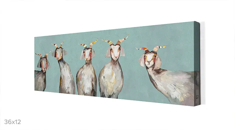 5 Goats Canvas Wall Art