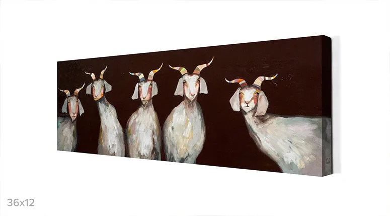 5 Goats Canvas Wall Art