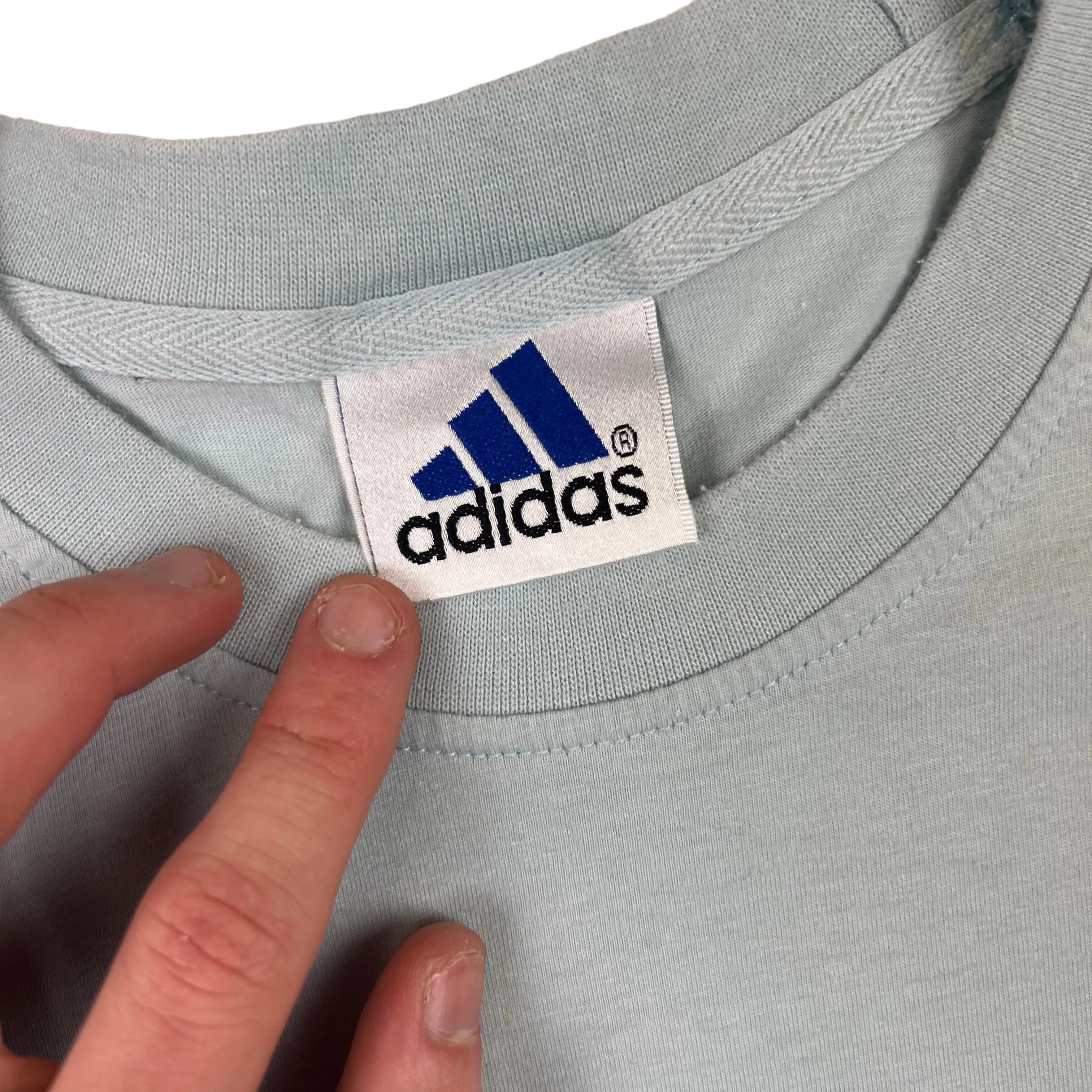 Adidas 90's Light Blue Logo T-shirt