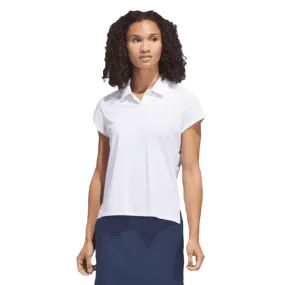 Adidas Ladies Go-To Heathered Polo Shirt - White