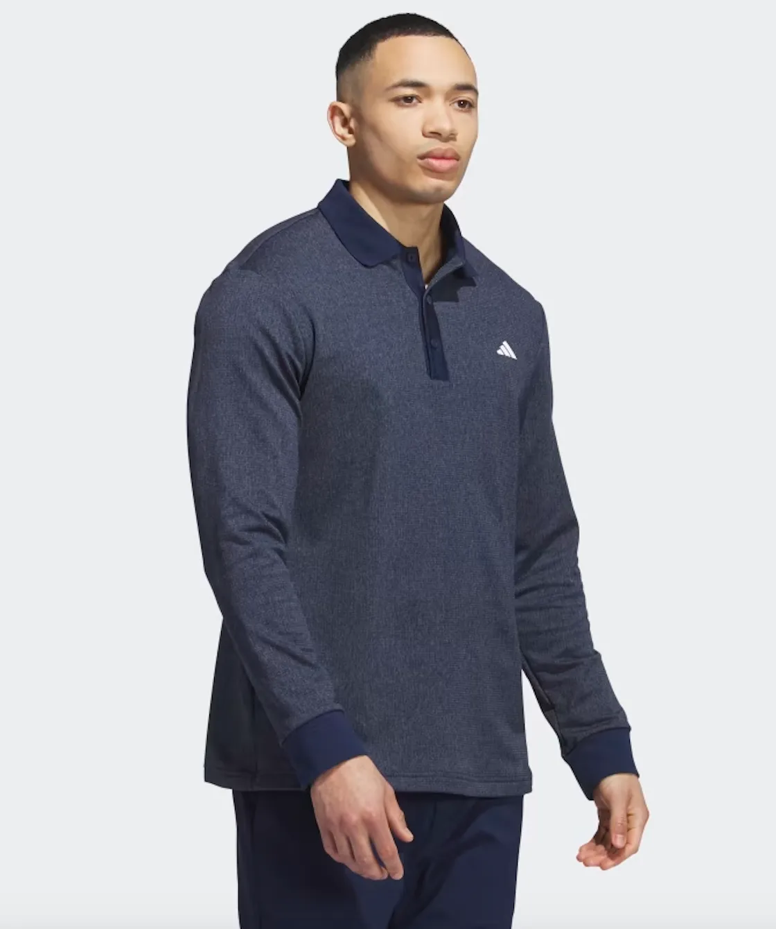 Adidas Long Sleeve Heathered Polo