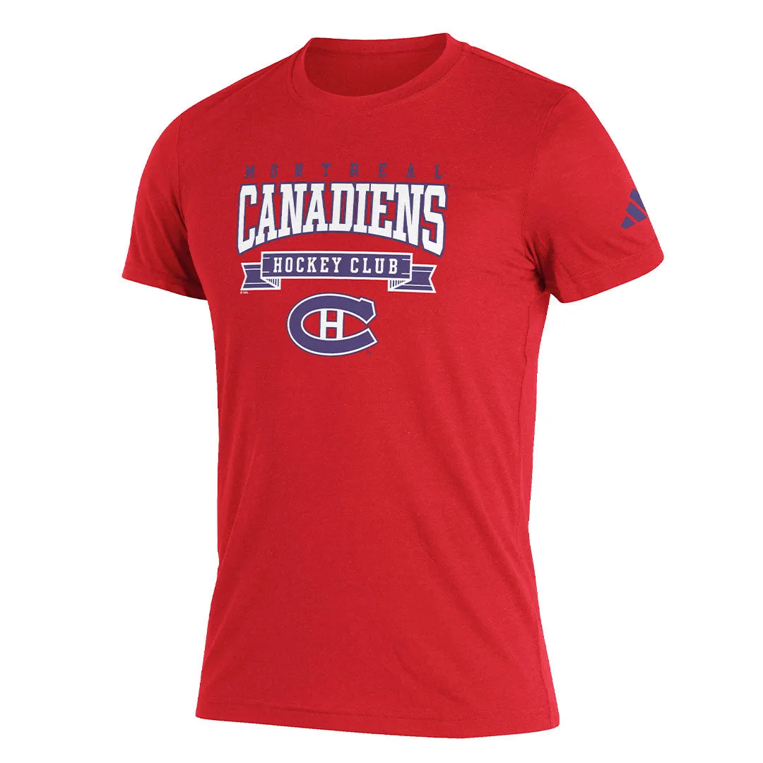 adidas - Men's Montreal Canadiens Triblend Short Sleeve T-Shirt (IB5603)