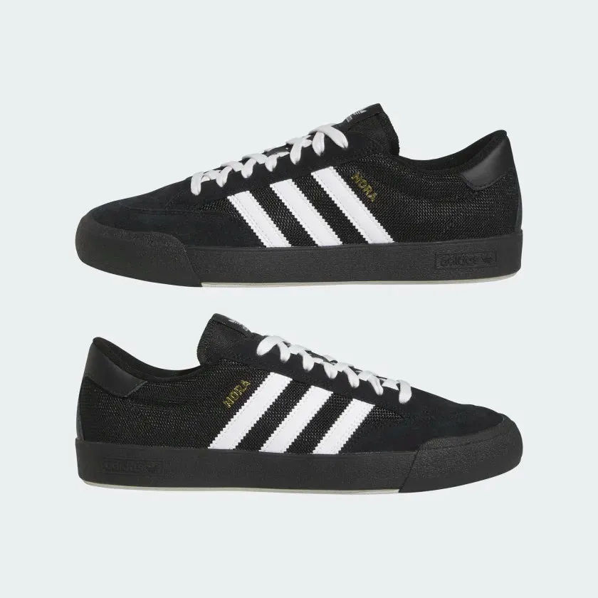 Adidas Skateboarding Nora Pro Skate Shoe - Core Black / Cloud White / Gold Metallic