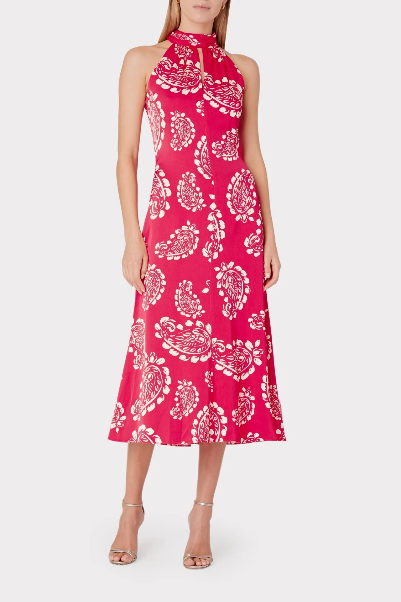 Adrian Paisley Print Dress