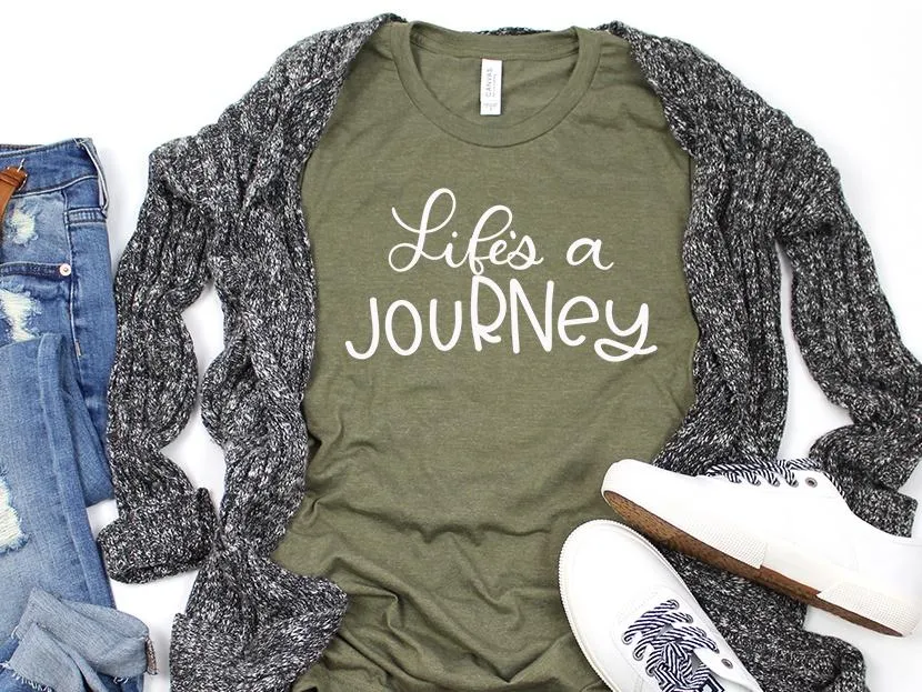 Adult Bella Canvas Tee | Life is a jouRNey Nurse Tee Shirt