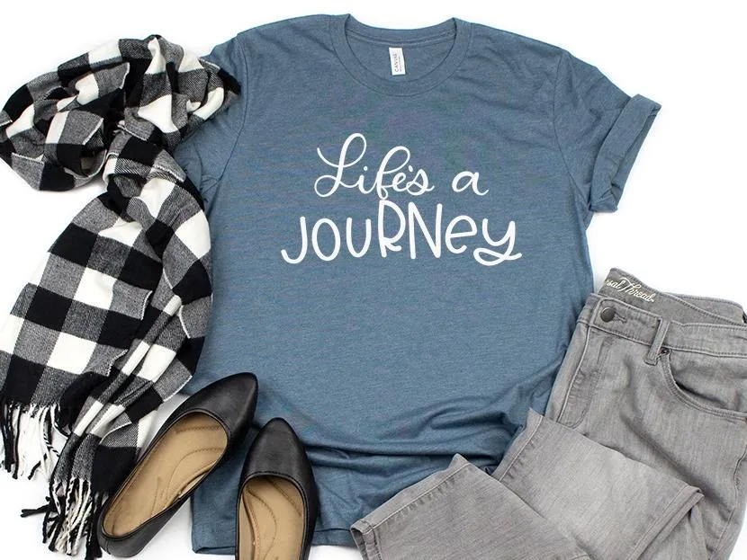 Adult Bella Canvas Tee | Life is a jouRNey Nurse Tee Shirt