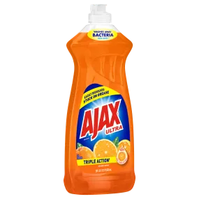 Ajax Ultra Triple Action Liquid Dish Soap, Orange - 28 Fluid Ounce