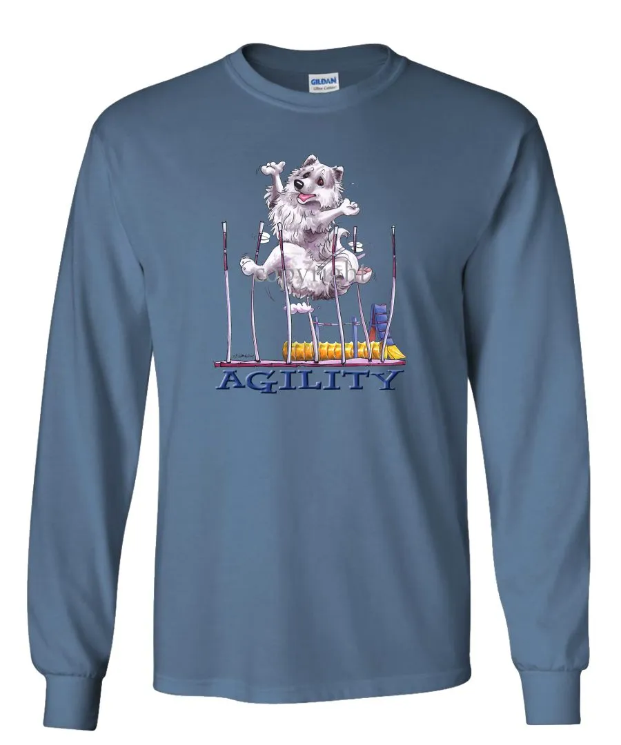 American Eskimo Dog - Agility Weave II - Long Sleeve T-Shirt