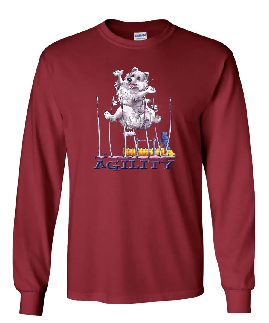 American Eskimo Dog - Agility Weave II - Long Sleeve T-Shirt