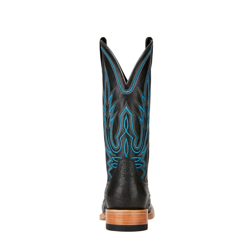 Ariat Men's Relentless All Around Black Full Quill Ostrich Square Toe Exotic Western Boots 10021666