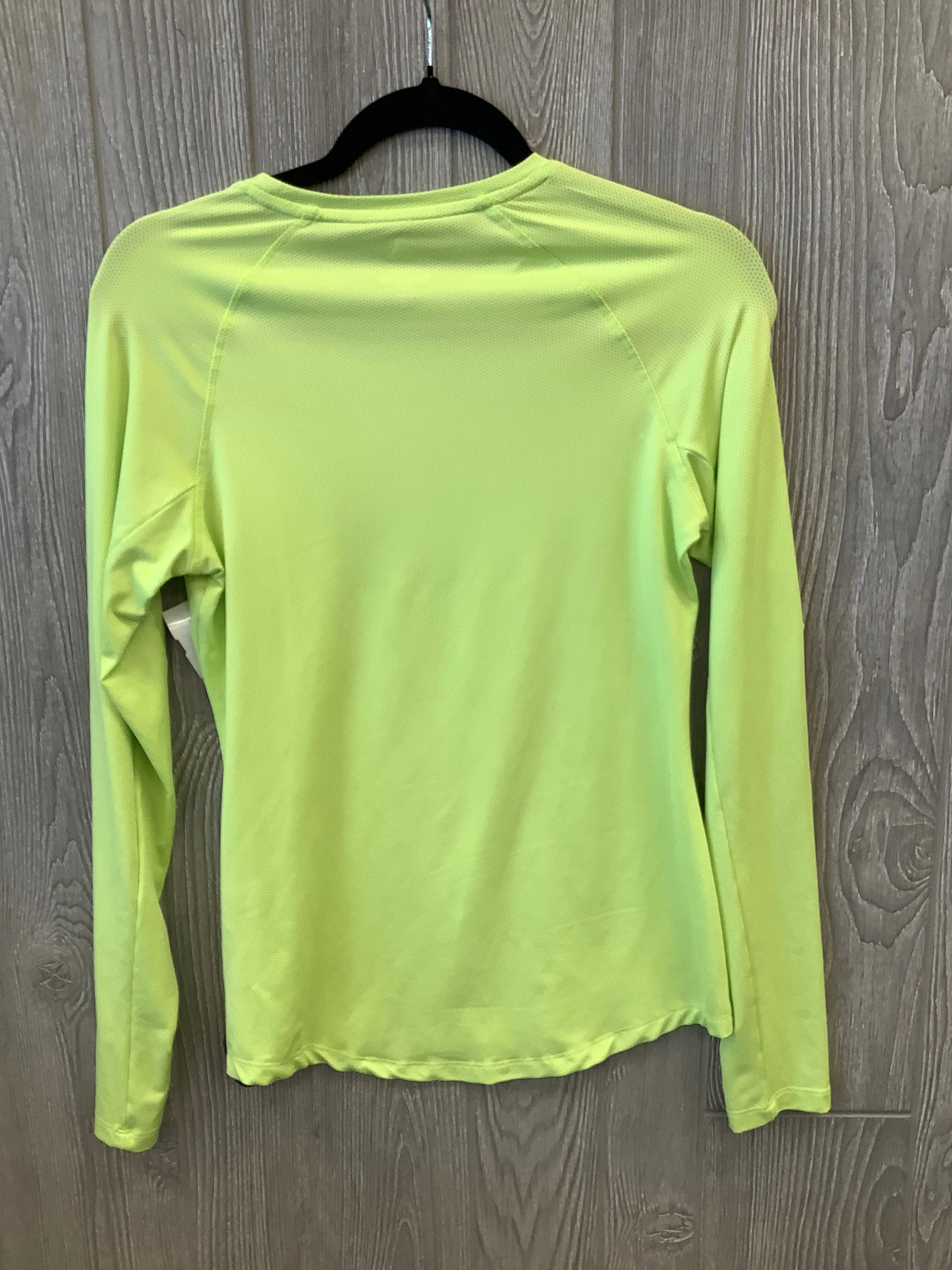 Athletic Top Long Sleeve Collar By Adidas In Green, Size: S