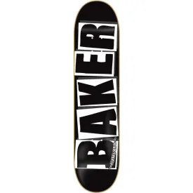 Baker Brand Logo Skateboard Deck - 8.12" Black/White