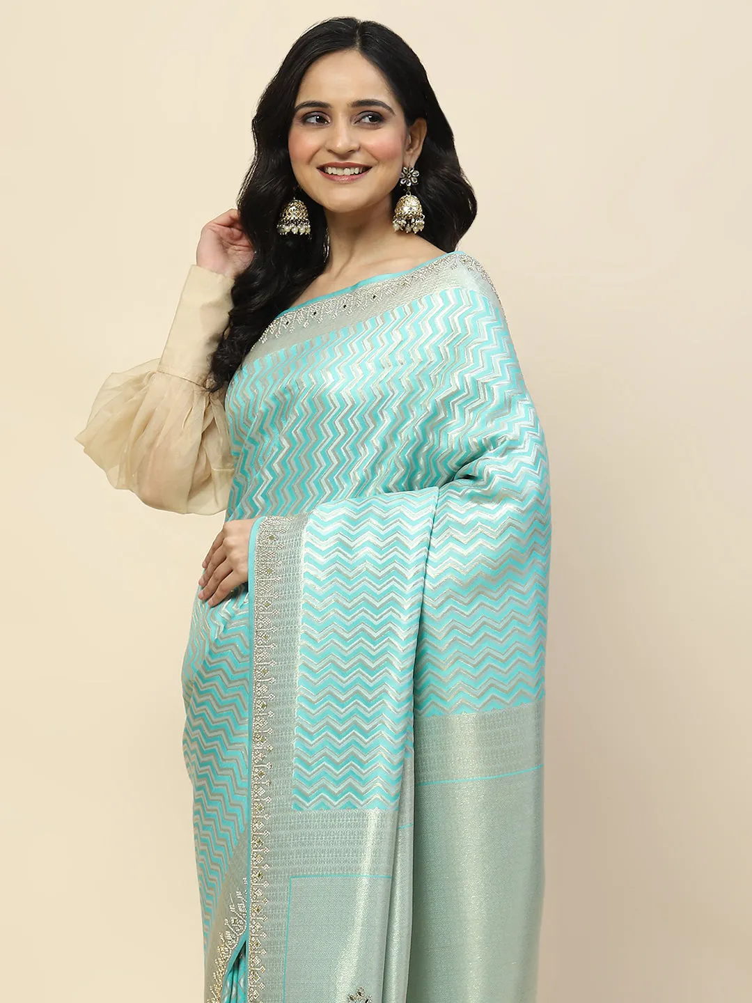 Banarasi Handloom Embroidered Saree