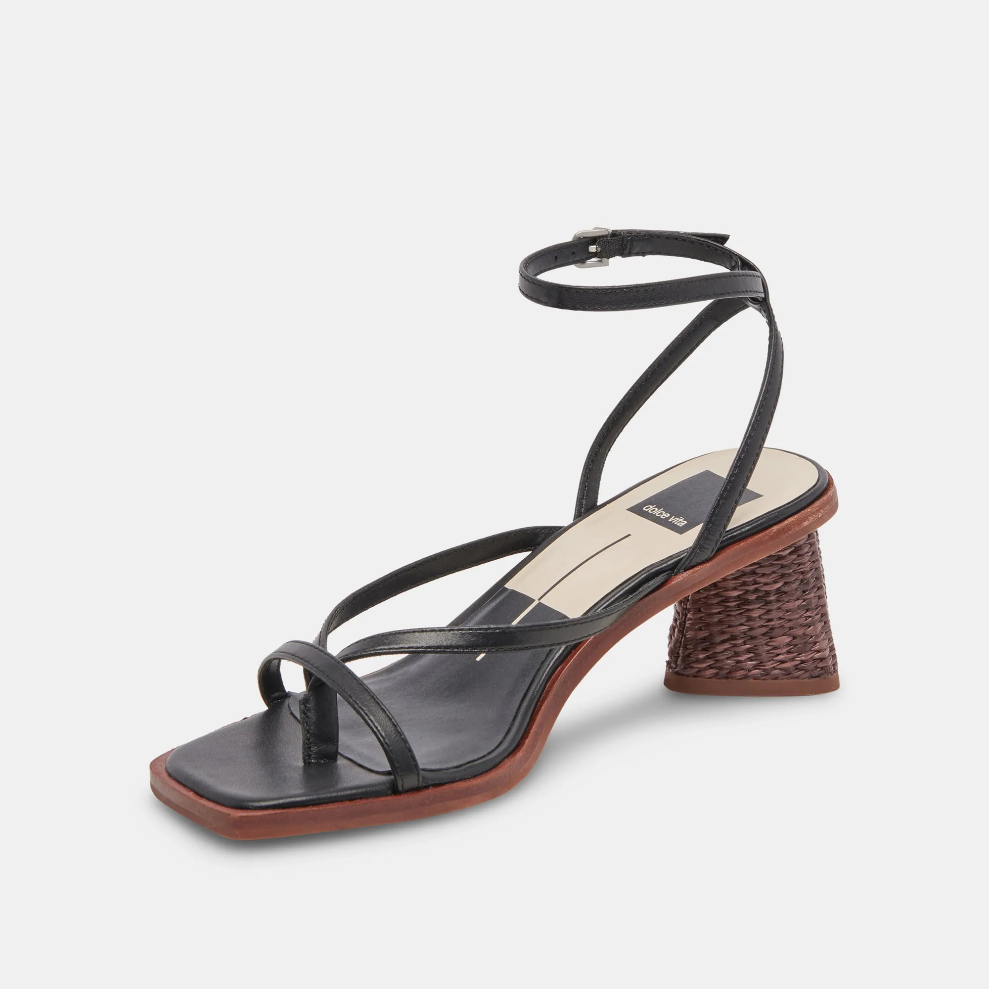 BANITA WIDE SANDALS BLACK LEATHER