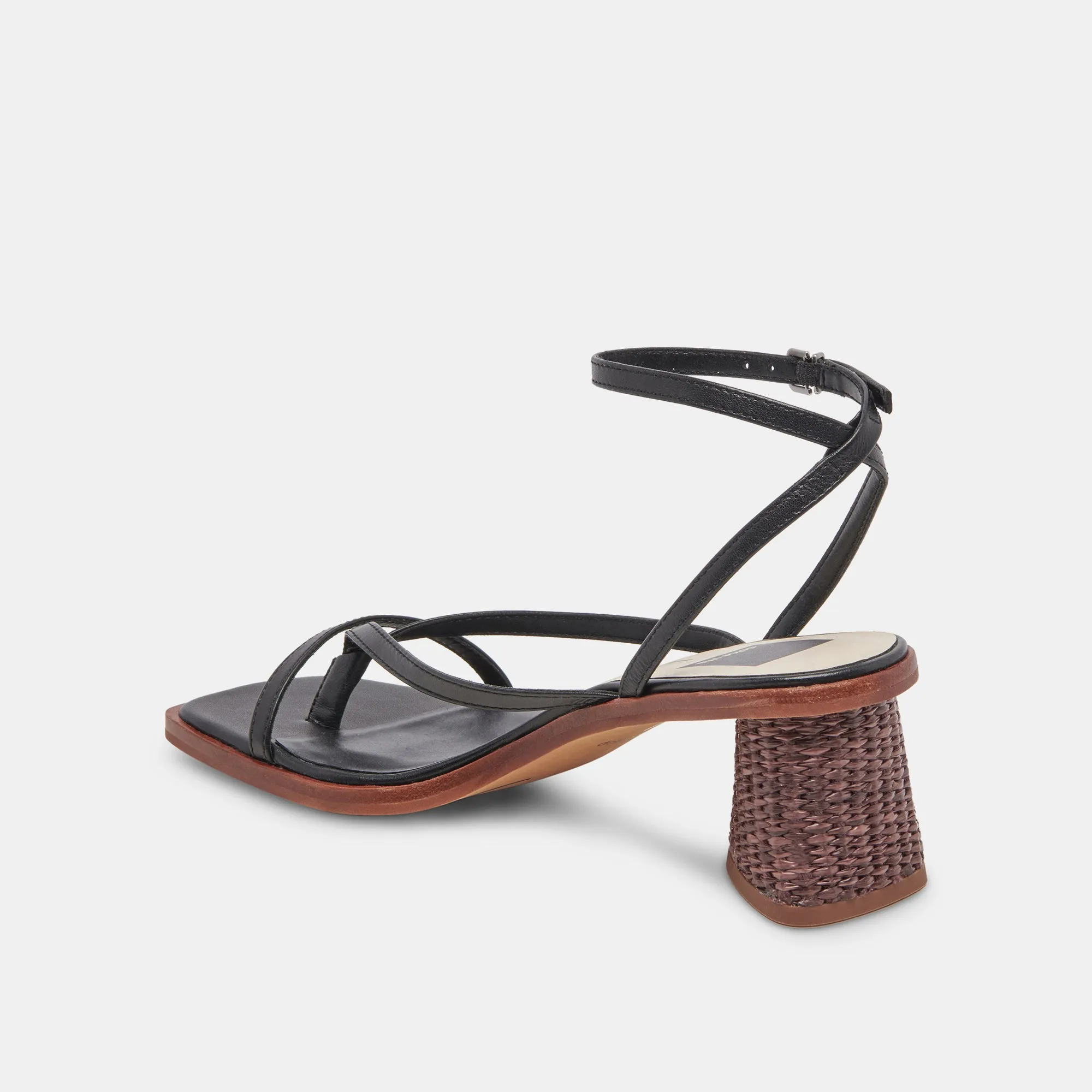 BANITA WIDE SANDALS BLACK LEATHER