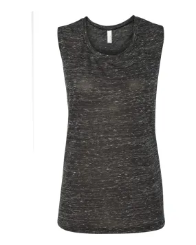 Bella   Canvas 8803 Women's Flowy Scoop Muscle Tank - Black Marble