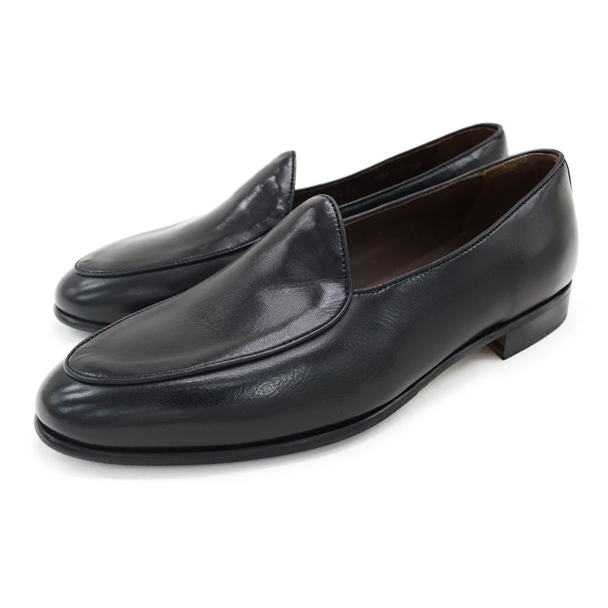 Berwick 1707 Classic Belgian Loafer (4950) -Black Deerskin