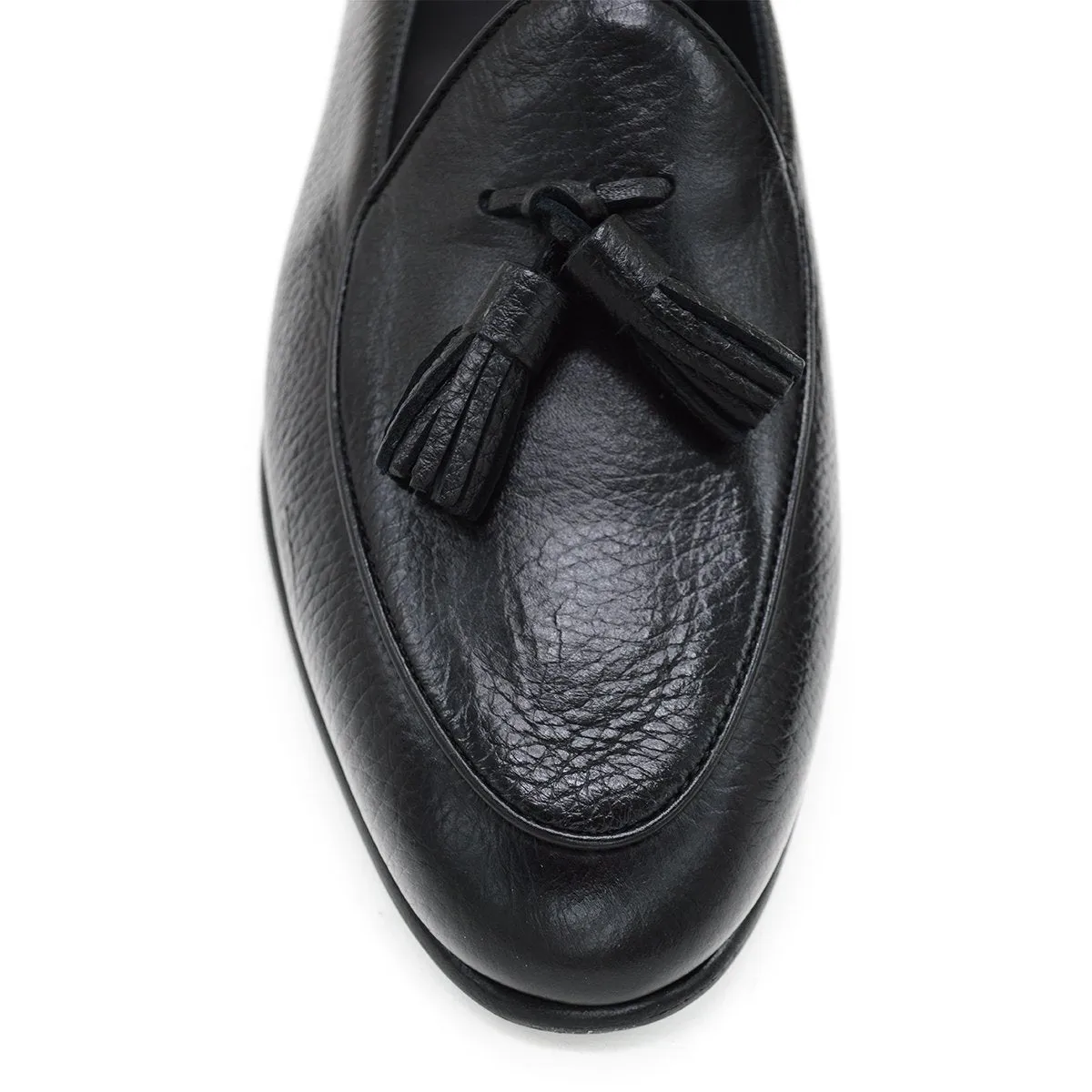 Berwick 1707 Tassel Belgian Loafer (4951) -Black Deerskin