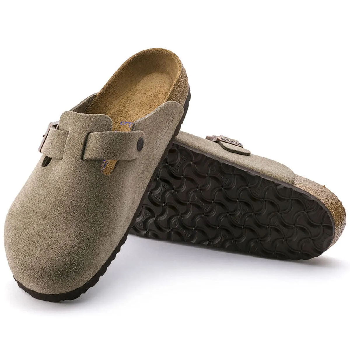 Birkenstock Boston Soft Footbed Regular Taupe Suede