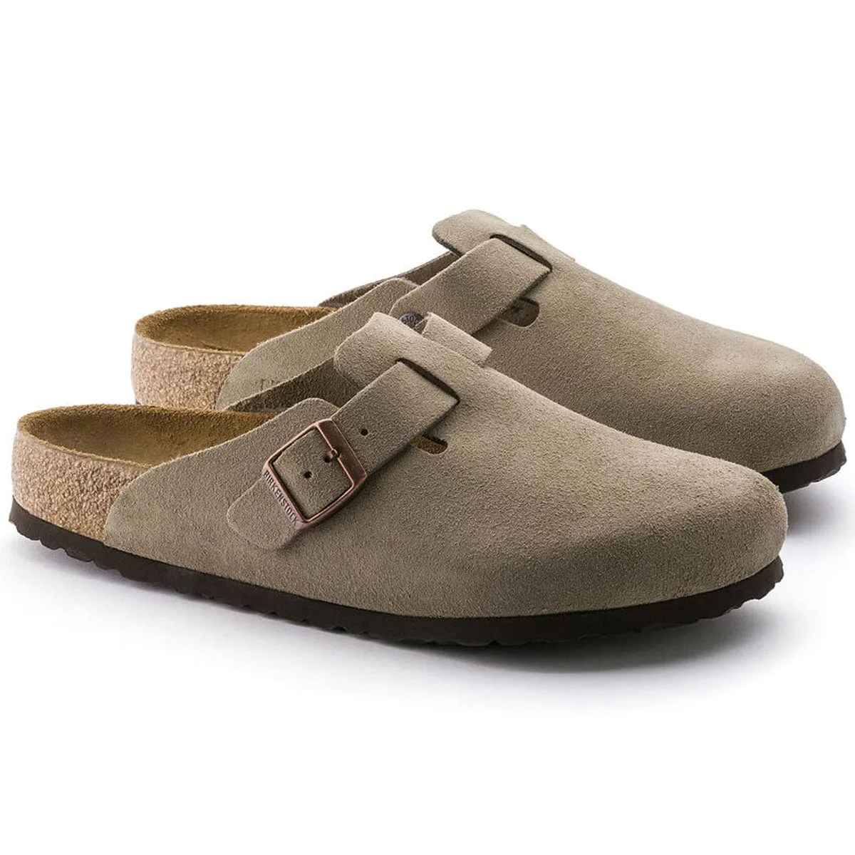 Birkenstock Boston Soft Footbed Regular Taupe Suede