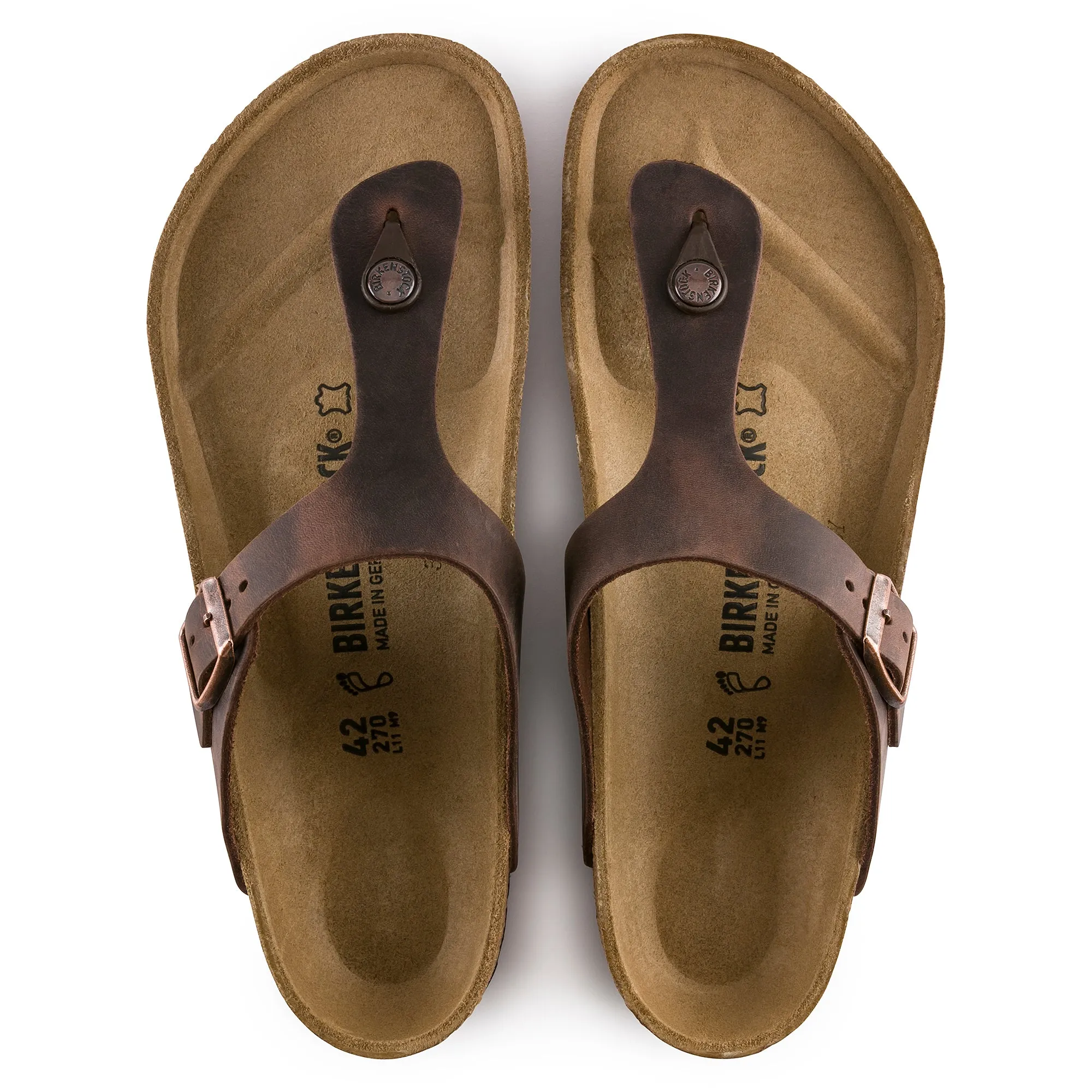 Birkenstock Gizeh Havana Oiled Leather Narrow