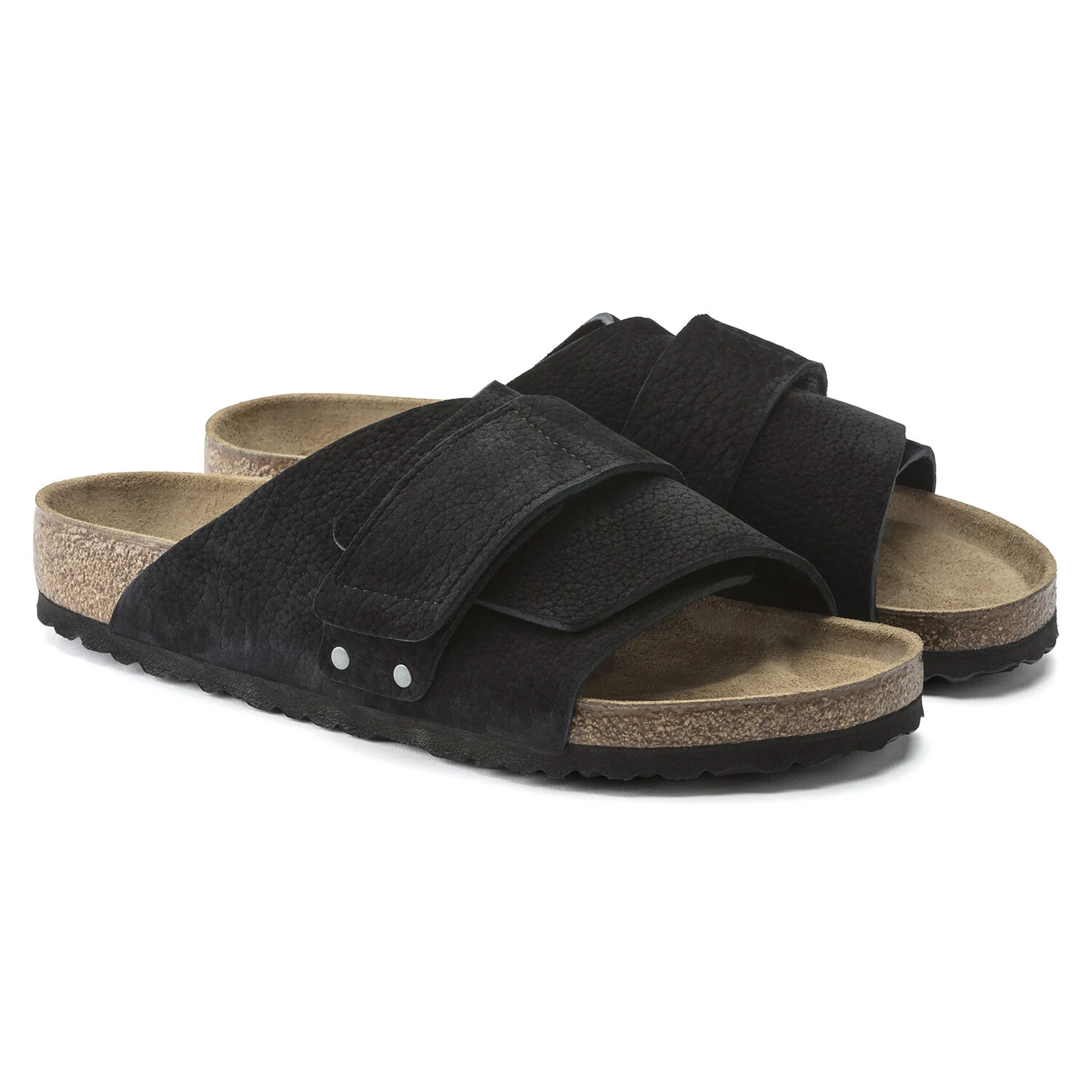 Birkenstock Kyoto Sandals - Desert Buck Black Nubuck