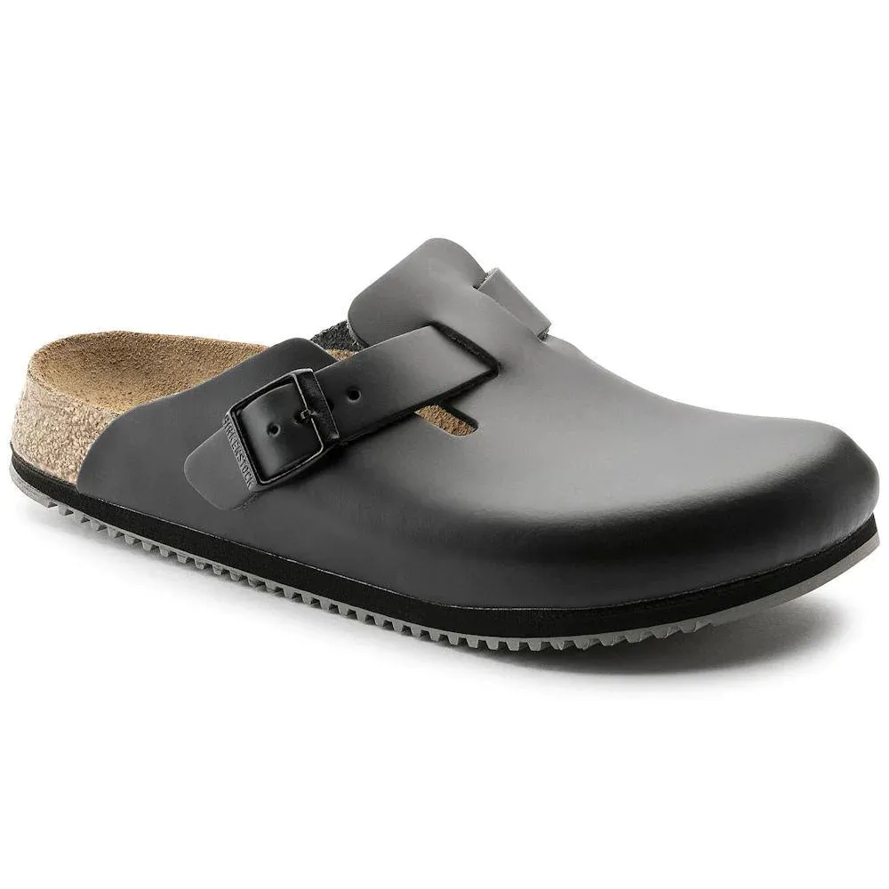 Birkenstock Men's Boston Supergrip Black Leather