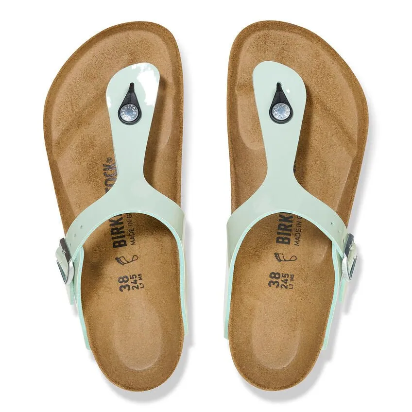 Birkenstock Women's Gizeh - Patent Surf Green