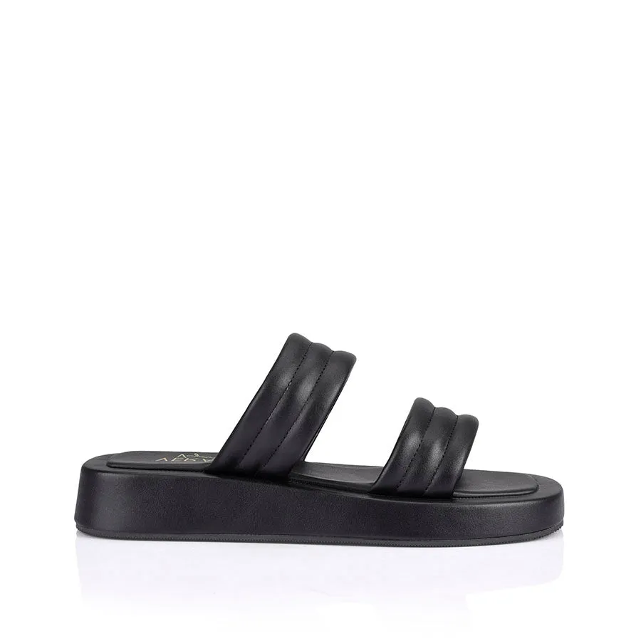 Boss Flatform Slides - Black Smooth