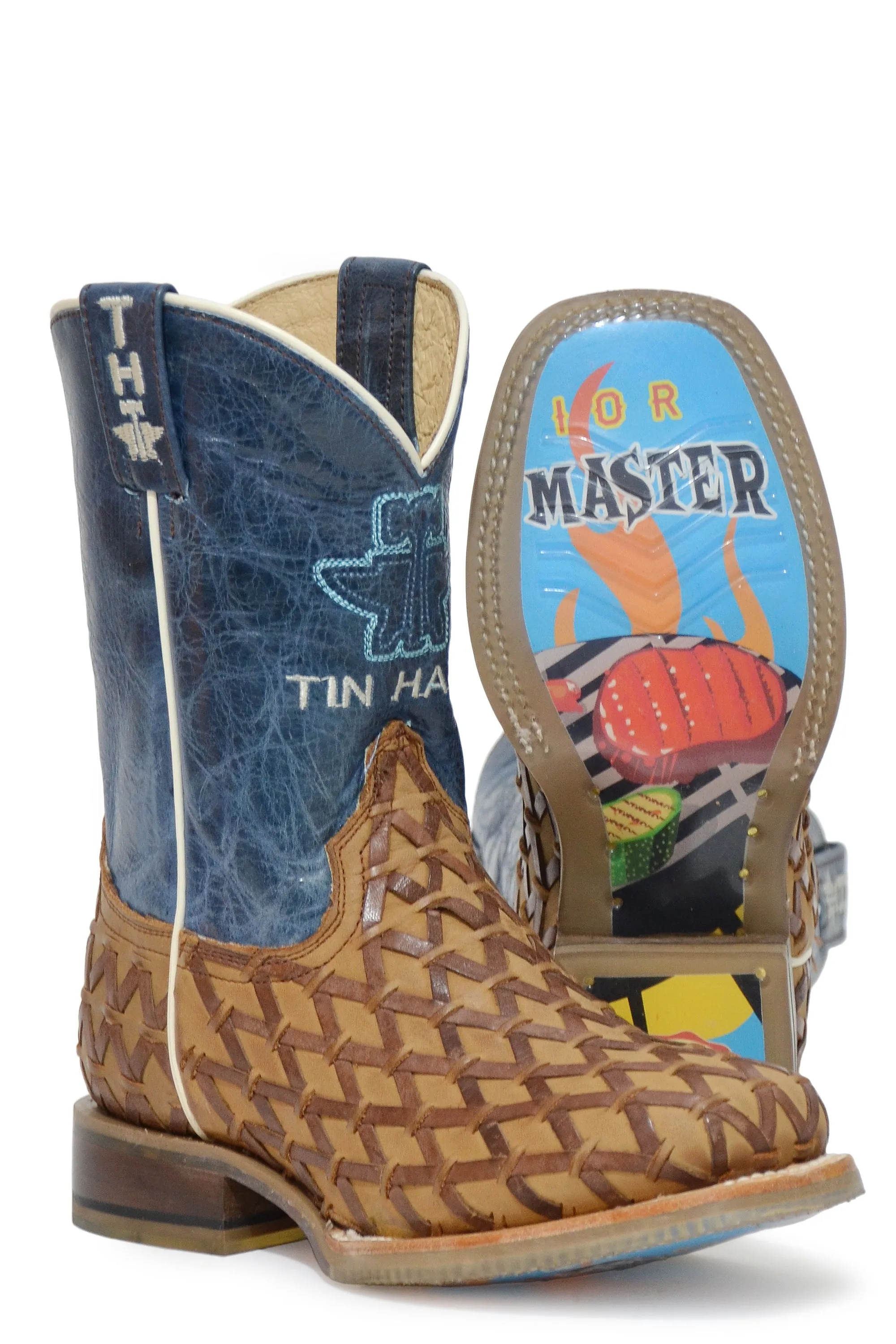 Boys Tin Haul "Grill Master Junior" Western Square Toe Boot