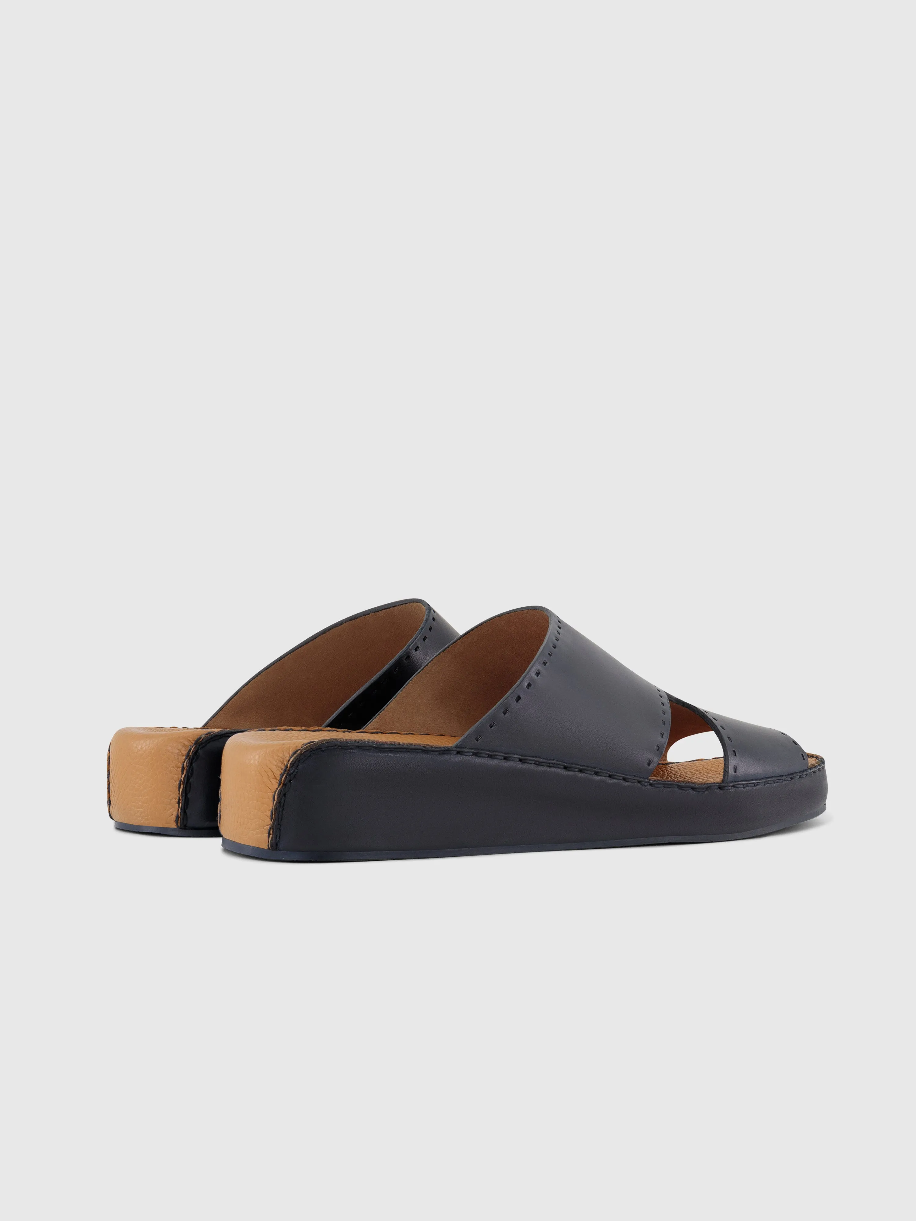 Calfskin Sandals Dark Navy