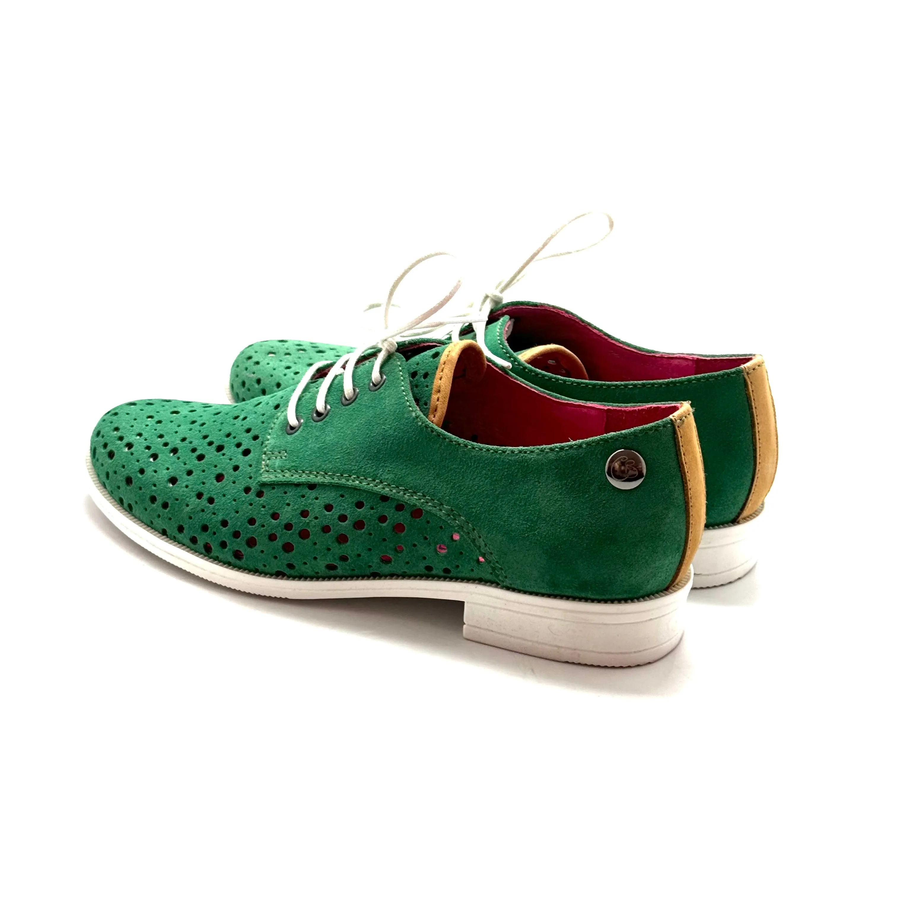 Cordon - Green Suede lace up shoe