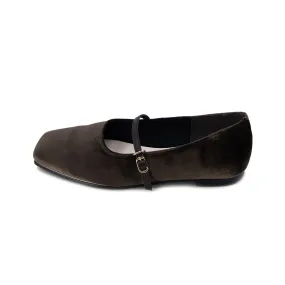 DIONE DARK OAK STRAP FLATS