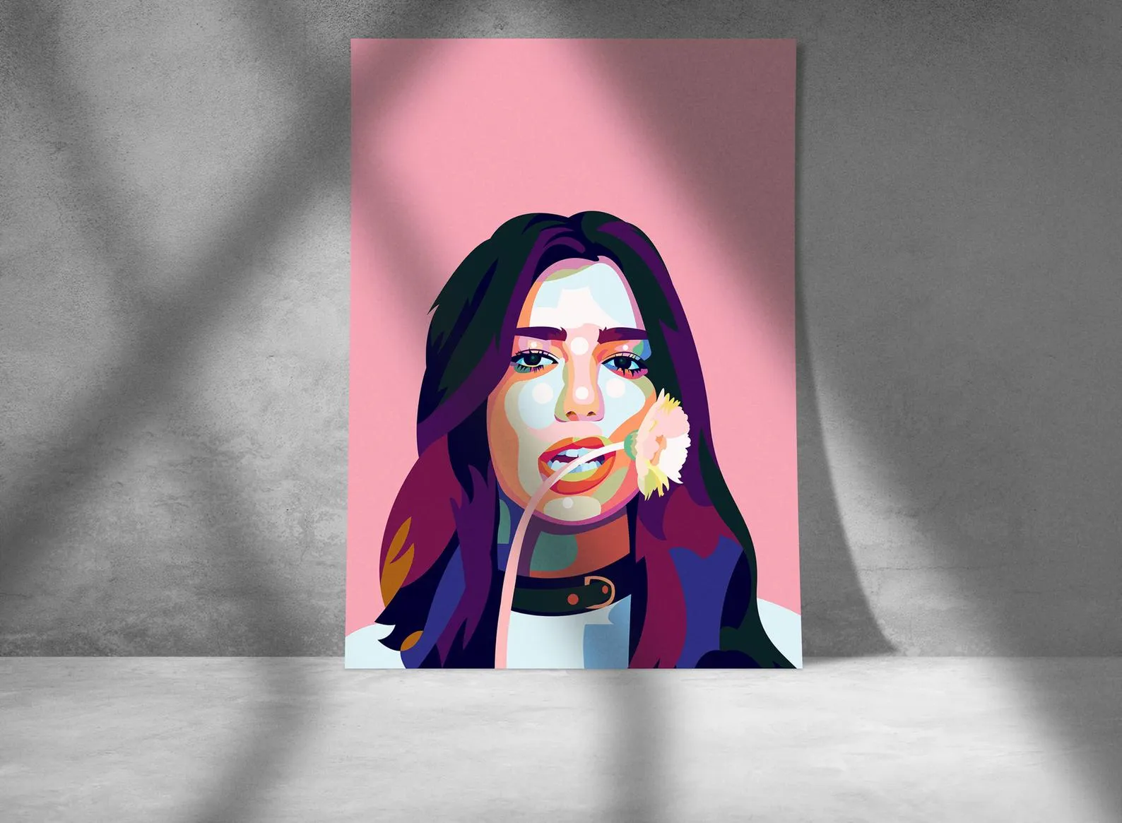 Dua Lipa Custom Printing, Home Decor, Wall Hanging, Custom Music Canvas, Dua Lipa Home Decor