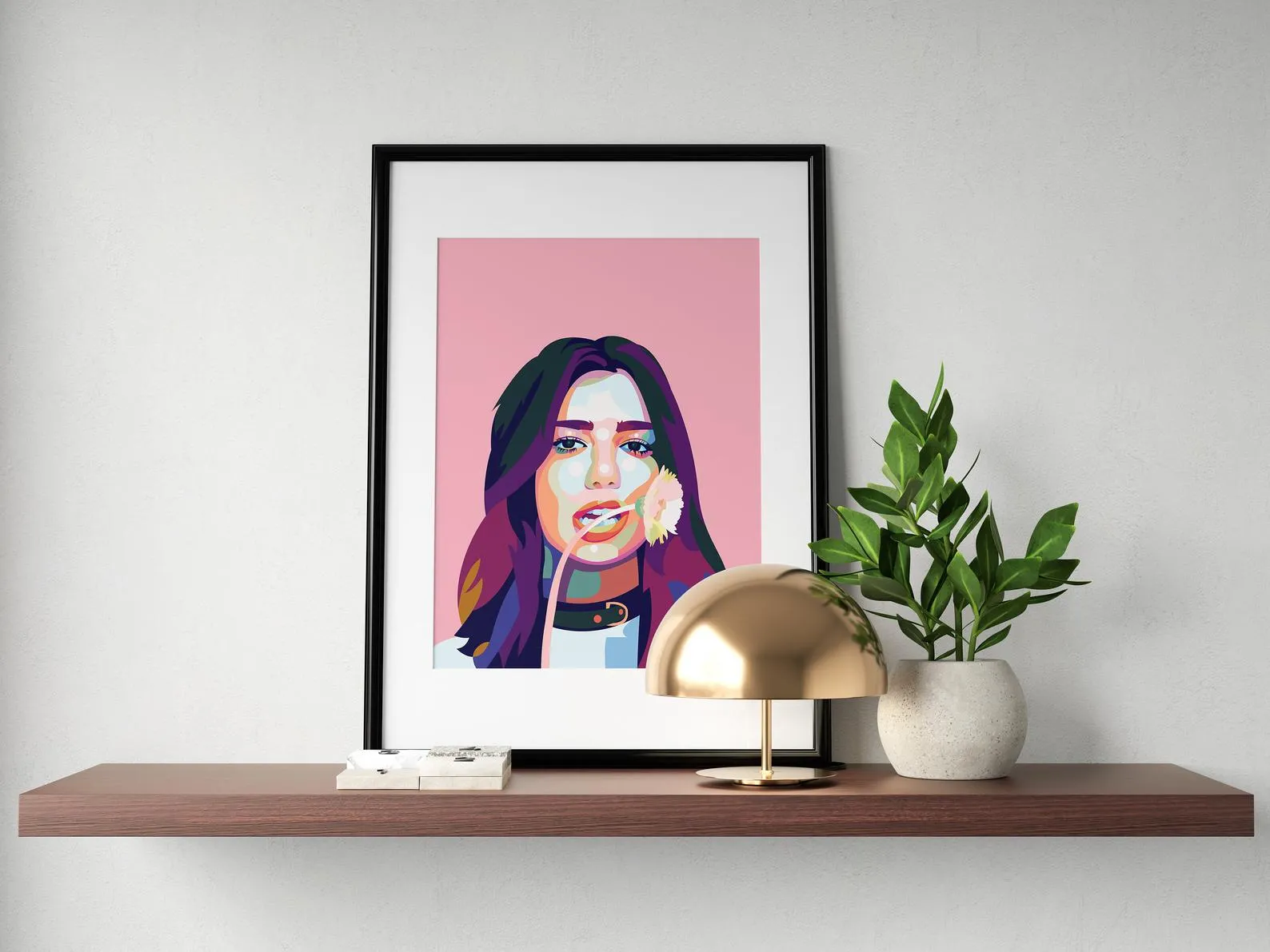 Dua Lipa Custom Printing, Home Decor, Wall Hanging, Custom Music Canvas, Dua Lipa Home Decor