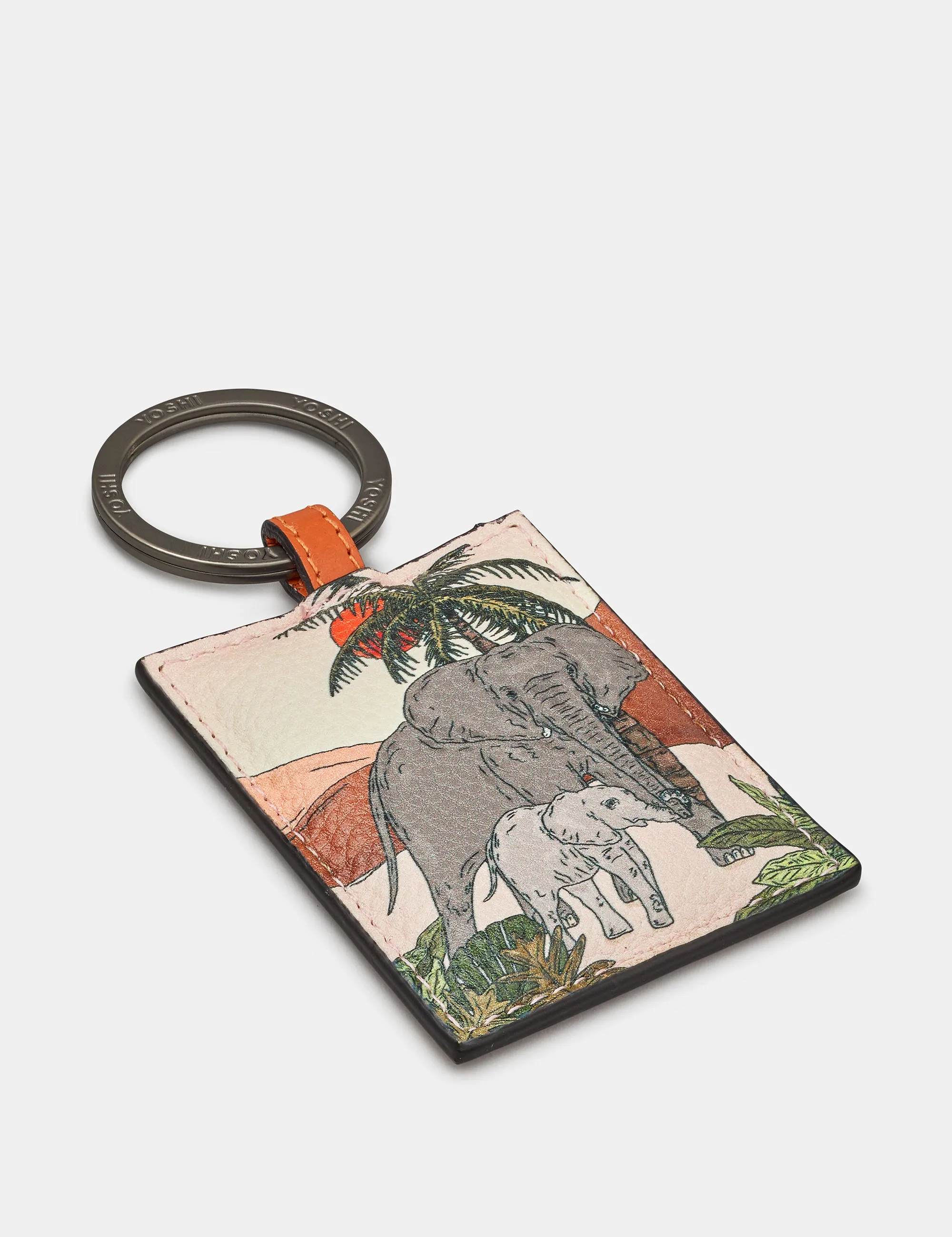 Elephant Parade Rust Leather Keyring