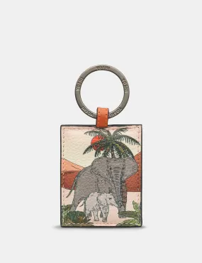 Elephant Parade Rust Leather Keyring