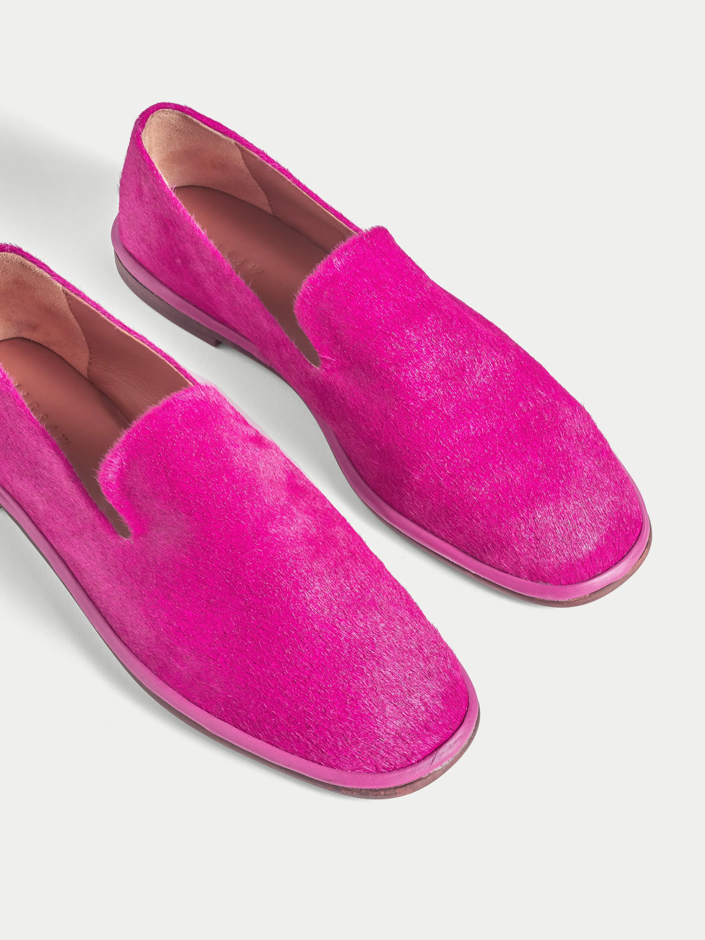 Elie Calf Hair Leather Loafer | Pink