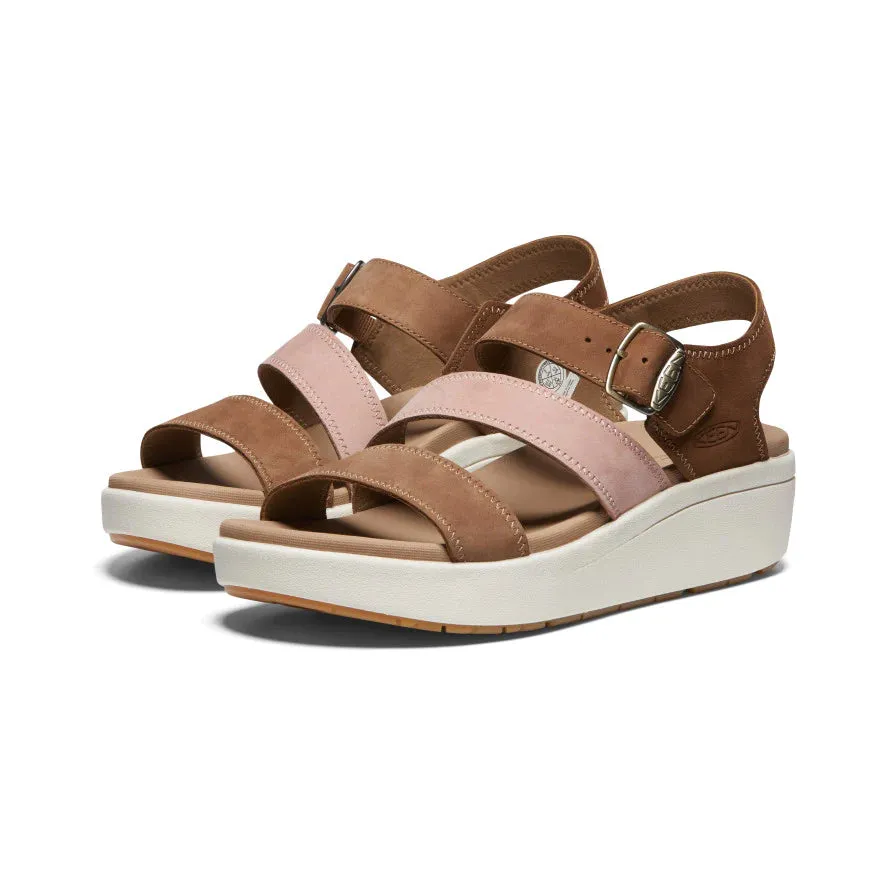 Ellecity Wedge Walking Sandal in Toasted Coconut/Fawn