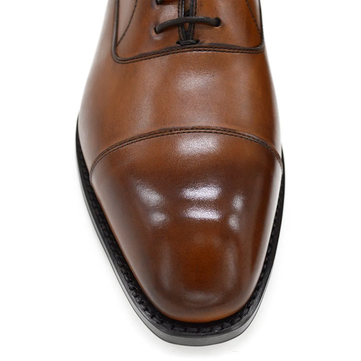 FACTORY SECOND Berwick 1707 Straight Cap Oxford (5217) - Light Tan