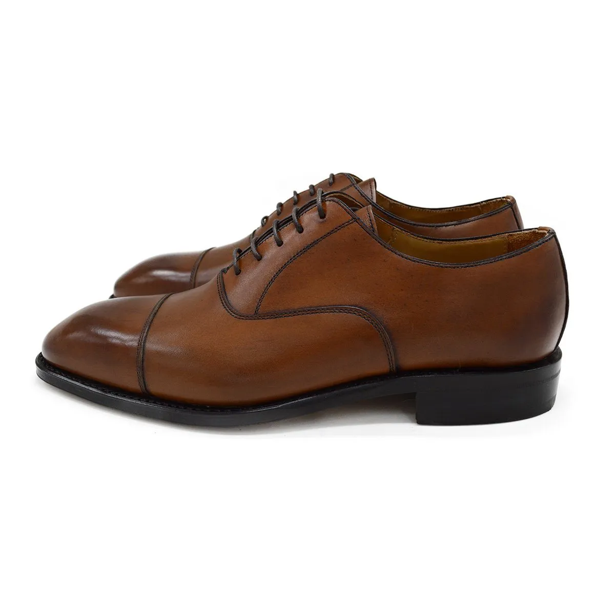 FACTORY SECOND Berwick 1707 Straight Cap Oxford (5217) - Light Tan